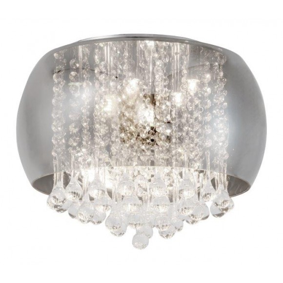 Rabalux 3598 Deckenleuchte Ninelle 6x40w | G9 - Chrom, Kristall, Rauchglas
