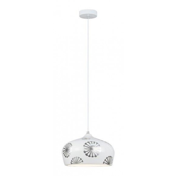 Rabalux 6049 Pendelleuchte Ginger 1x40W | E14 | IP20 - silber, weiß