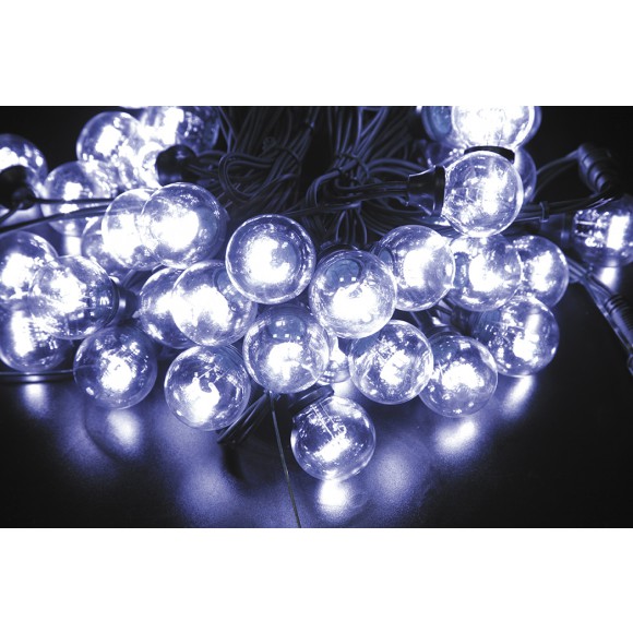 LED Weihnachtslichterkette 120L kalt Länge 10 m, IP44 Innen- und Außenbereich