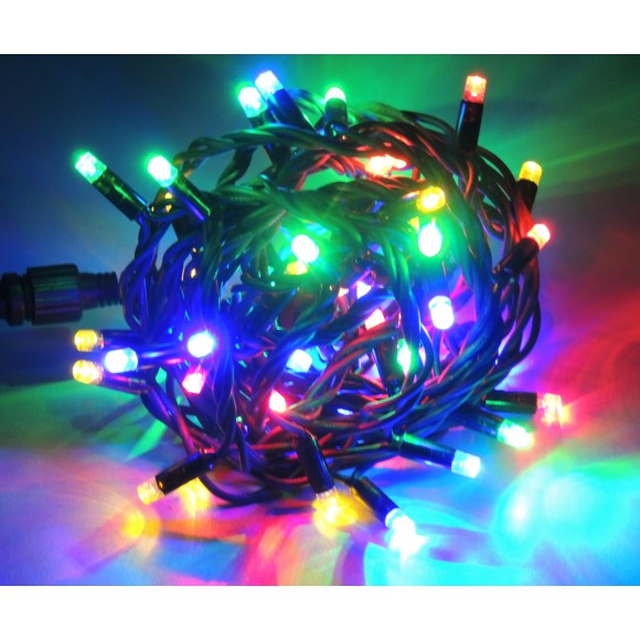 LED Weihnachtslichterkette mehrfarbig Länge 20 m, IP44 Innen- und Außenbereich