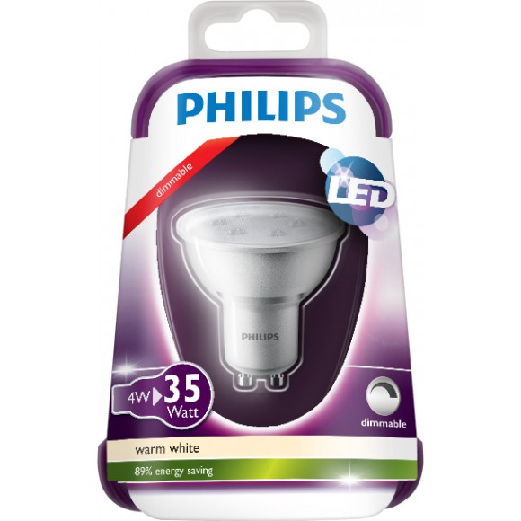 Philips LED Leuchtmittel 4W (35W) GU10 WW 230V 36D Spotleuchte
