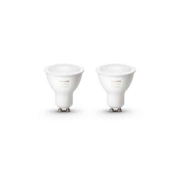 Philips Hue 8718696671184 Set mit 2 LED Leuchtmitteln 2x5,5W | GU10 | 2200-6500K - White Ambiance