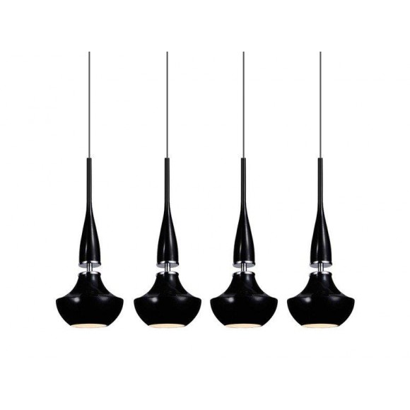 Azzardo AZ0885 Pendelleuchte Tasos 4 4x25W | E14 | IP20 - schwarz