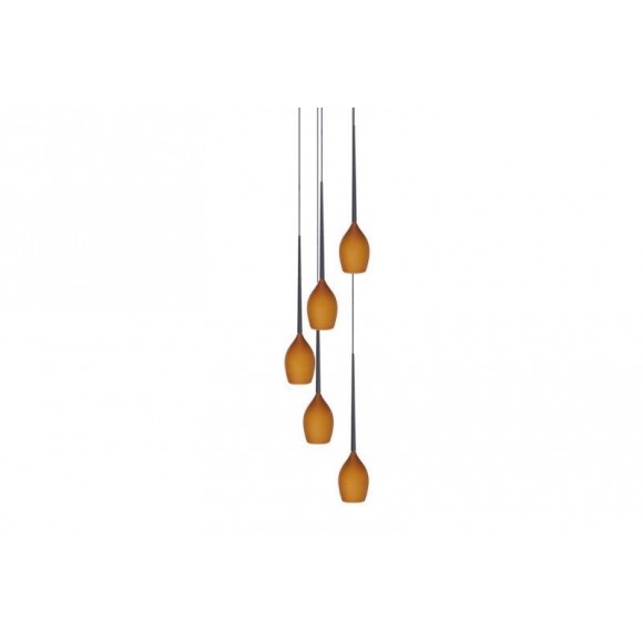 Azzardo AZ1231 Pendelleuchte Izza 5 5x50W | E14 | IP20 - Bernstein