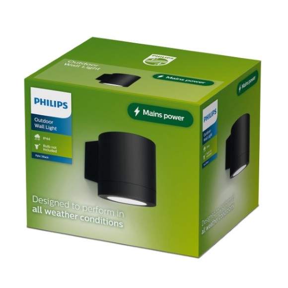 Philips 8721103104915 Außenwandleuchte Fylx GU10 | schwarz