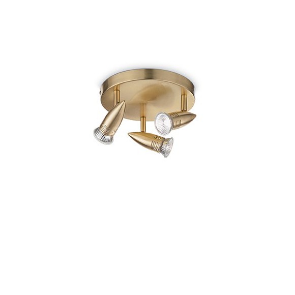 Deckenleuchte Ideal lux Alfa PL3 3x50W GU10 - Messing