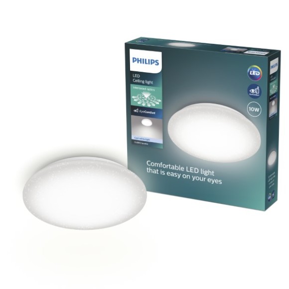 Philips 8721103068996 LED Deckenleuchte CL200 | 10W integrierte LED-Quelle | 1100lm | 4000K | weiß