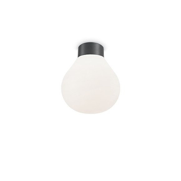 Ideal Lux 149882 Außendeckenleuchte Clio 1x60W| E27 | IP44 - grau
