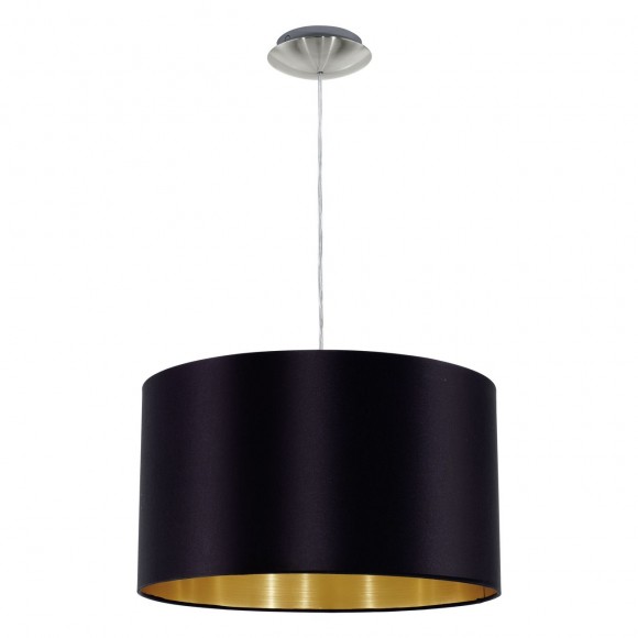 Eglo 31599 MASERLO Textilien Hängelampe 1X60W schwarz / Gold