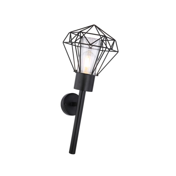 Globo 31355W Außenwandleuchte Horace 1x15W | E27 LED | IP44 - schwarz