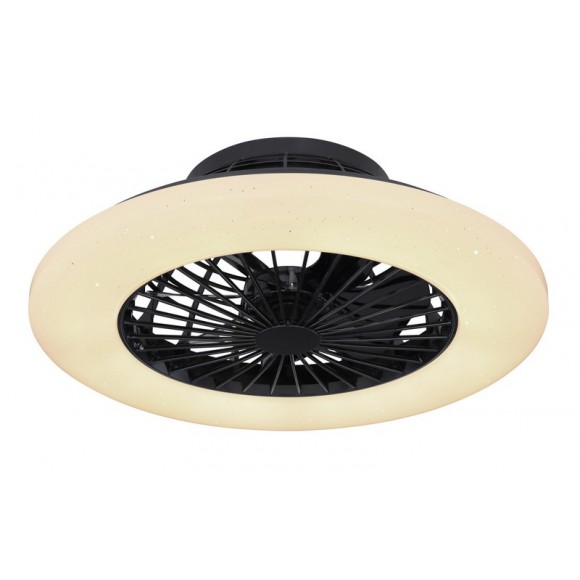 Globo 03628B LED-Deckenleuchte mit Lüfter Travo 1x30W | 1800lm | 3000-6500K - dimmbar, Fernbedienung, Nachtmodus, schwarz