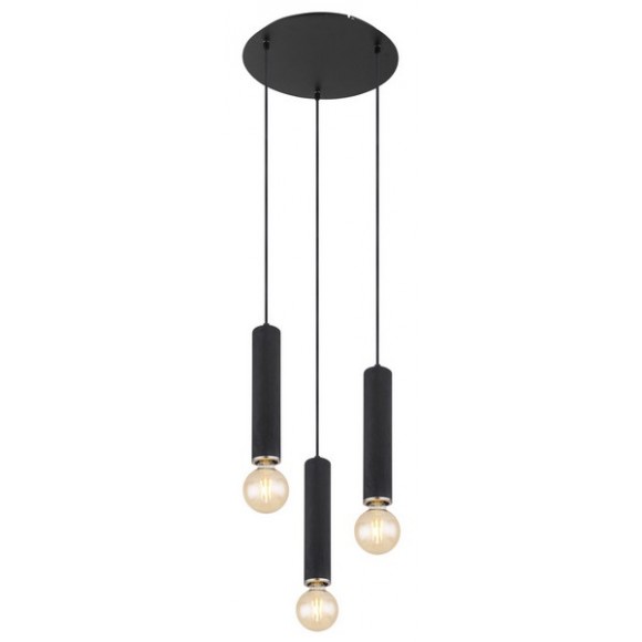 Globo 15499-3H Pendel-Deckenleuchte Marion 3x60W | E27 - schwarz, nickel