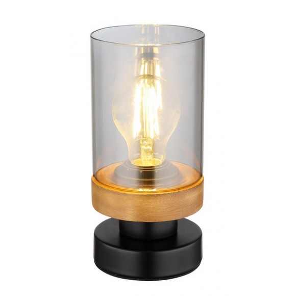 Globo 15557T Tischleuchte Finca 1x40W | E27 - schwarz, jade, rauchig