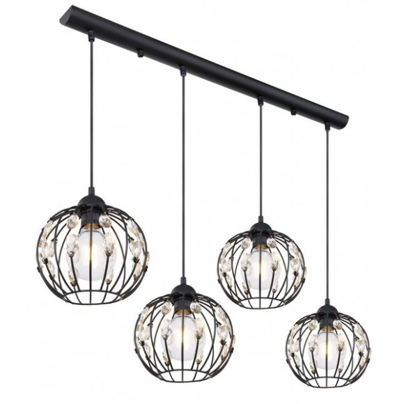 Globo 16029-4H Pendel-Deckenleuchte Hanako 4x60W | E27 - schwarz