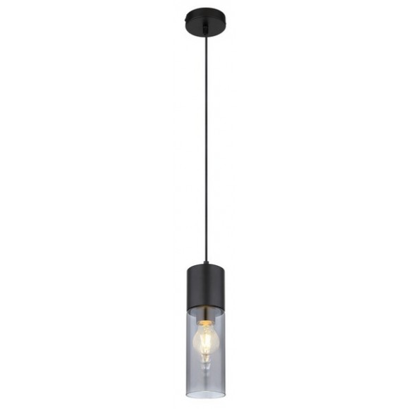 Globo 21000HB Pendel-Deckenleuchte Annika 1x25W | E27 - schwarz, rauchfarben