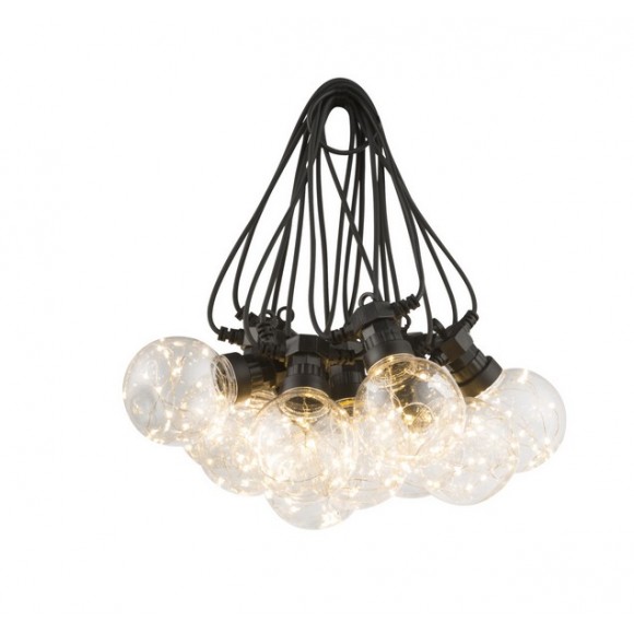 Globo 34090N LED-Lichterkette Almaga 10x0,27W | 220lm | 2700K - schwarz