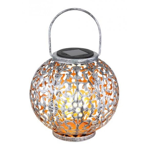 Globo Solar 36742 LED-Solarleuchte 1xAA 1x0,06W | 3000K | IP44 - Silber