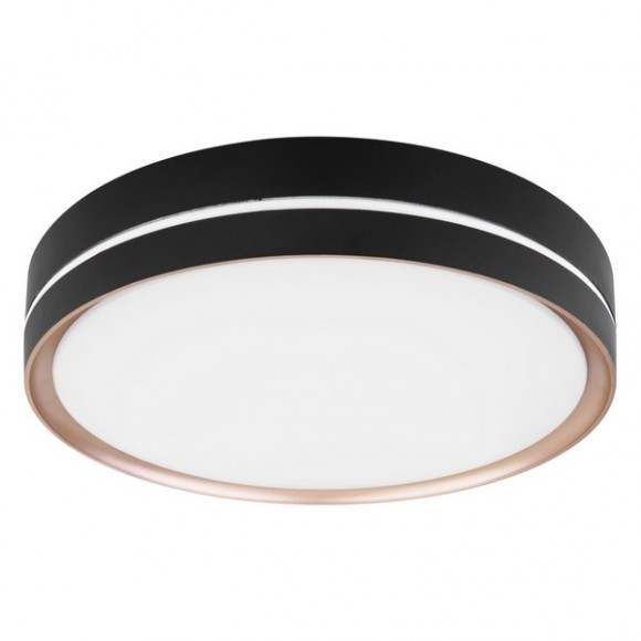 Globo 41759-24 LED-Deckenleuchte Manni 1x24W | 1100lm | 2700-6500K - Fernbedienung, dimmbar, Nachtmodus, Memory-Funktion, schwarz, bronze, weiß, opal