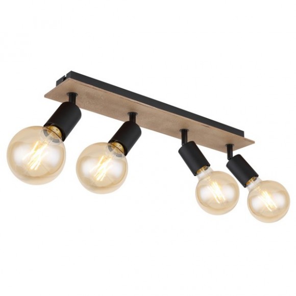 Globo 54008-4NH Martha 4x40W | E27 - schwarz, Holz