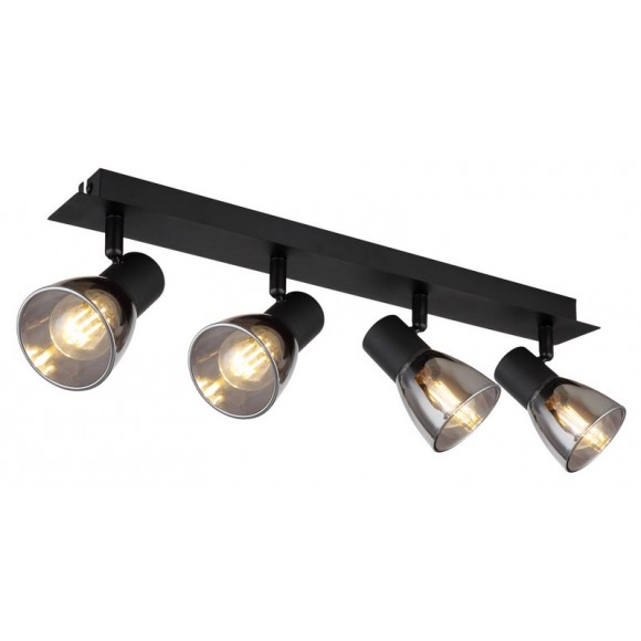 Globo 54307-4 Claude 4x40W | E14 - schwarz, rauchfarben