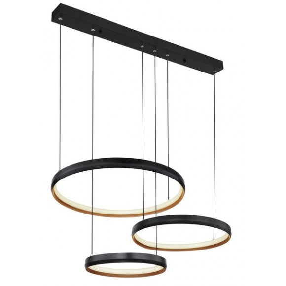 Globo 67193-55H LED-Deckenpendelleuchte Halli 1x55W | 1800lm | 2700-6000K- Fernbedienung, dimmbar, Nachtmodus, Memory-Funktion, opal, schwarz