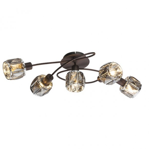 Globo 54357-5B Pendel-Deckenleuchte Idniana 5x40W | E14 - schwarz, gold