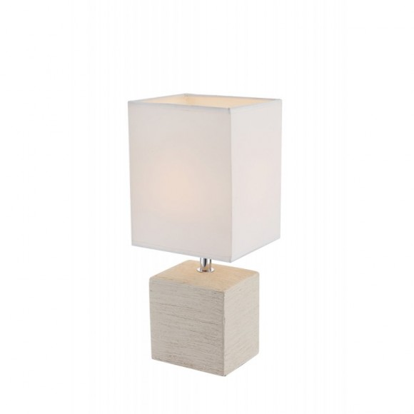 Globo 21675 Tischleuchte Geri 1x40W | E14 - weiß, beige