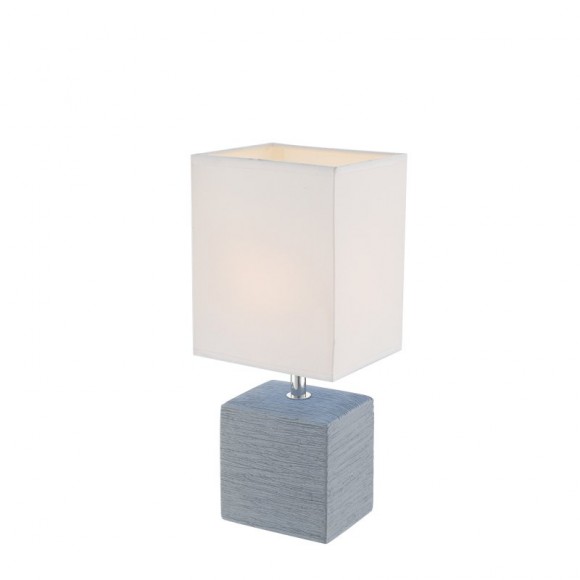 Globo 21676 Tischleuchte Geri 1x40W| E14 - weiß, grau