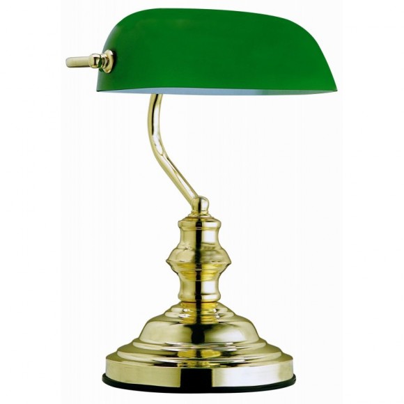 Globo 2491 Tischlampe Antike 1x60W | E27 - Messing, grün