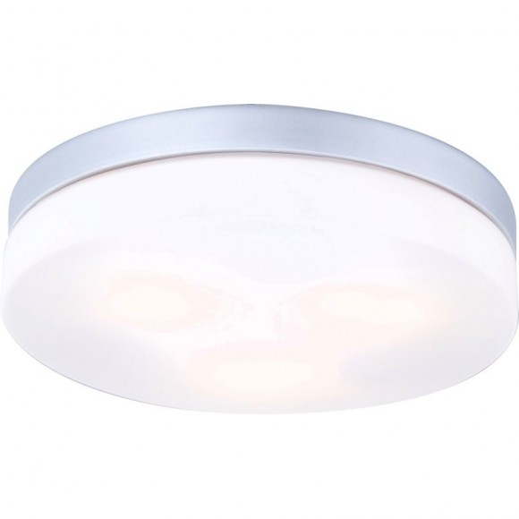 Globo 32113 Deckenleuchte Vranos 3x40W | E27 ILLU | IP44 - silber, Opal
