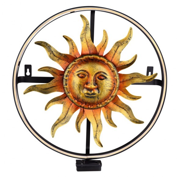 Globo 33515 LED Außen Solarleuchte Wandleuchte 1x0,06W | 2700K | IP44 - schwarz, gold