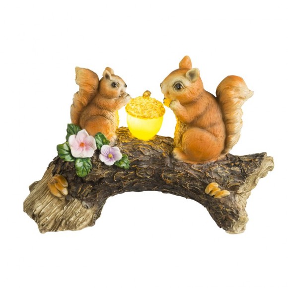 Globo 33737 LED Außen dekorative Leuchte AAA 2x0,03W | 3500K | IP44 - Squirrel, grau, braun