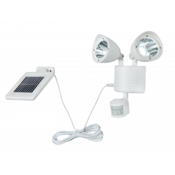 Globo 3723S LED Solar-Außenleuchte mit Bewegungssensor 22x0,06W | 120L | 7500 | IP44 - Solar-Panel, weiß