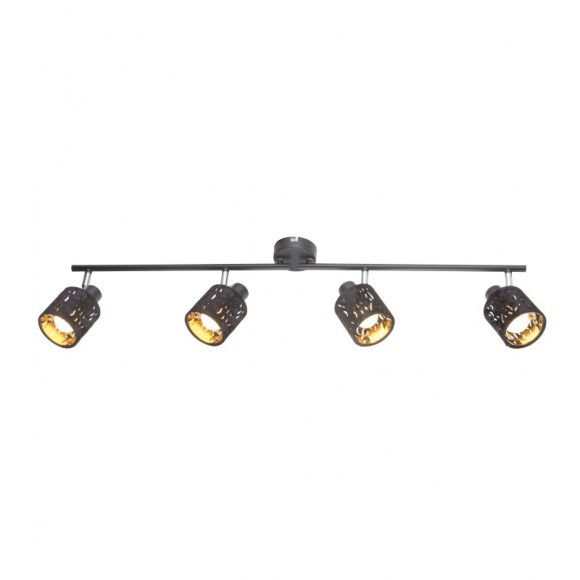 Globo 54121-4 Deckenaufbau Spotleuchte Troy 4x8W | E14 - schwarz
