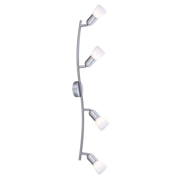 Globo 5453-4 Punktleuchte Cathy 4x40W | E14 - Nickel matt, weiß