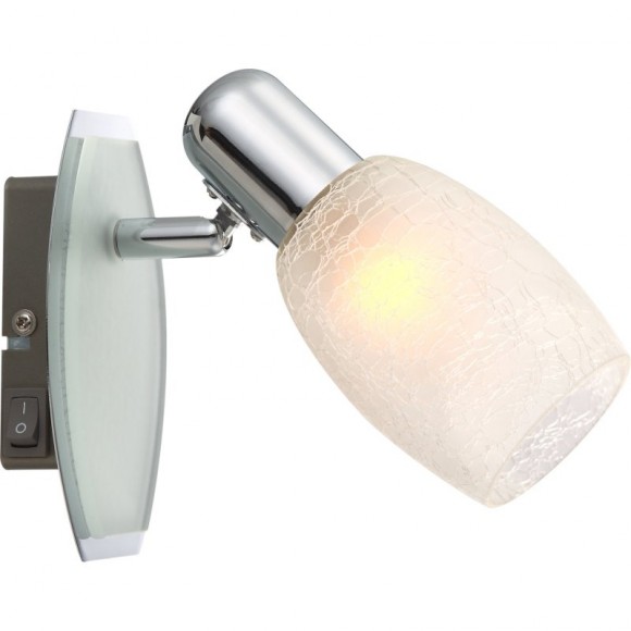 Globo 54984-2 Wand- oder Deckenaufbauleuchte Florita 2x40W | E14 - chrom, Nickel matt, Opalglas