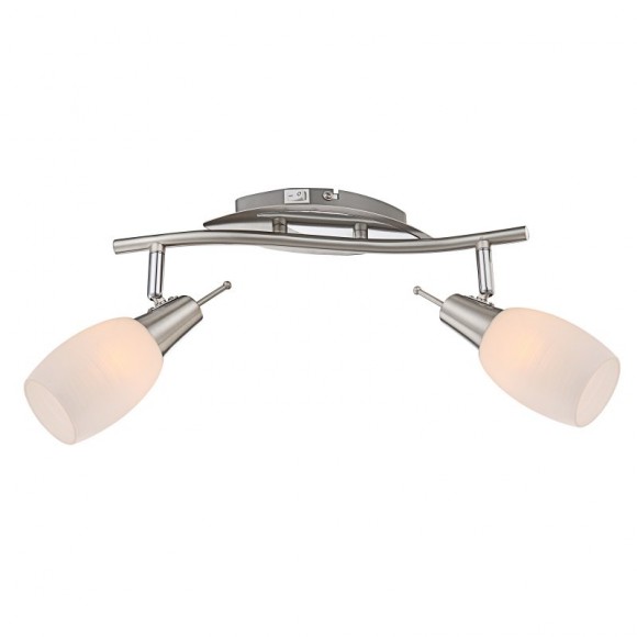 Globo 54983-2 Spotleuchte Deckenleuchte Cyclone 2x40W | E14 - Imitation - zerbrochenes Glas, chrom