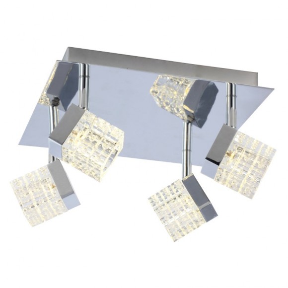 Globo 56193-4 Deckenleuchte Spotleuchte Ankara 4x5W | 1600lm | 4200K - Nickel matt