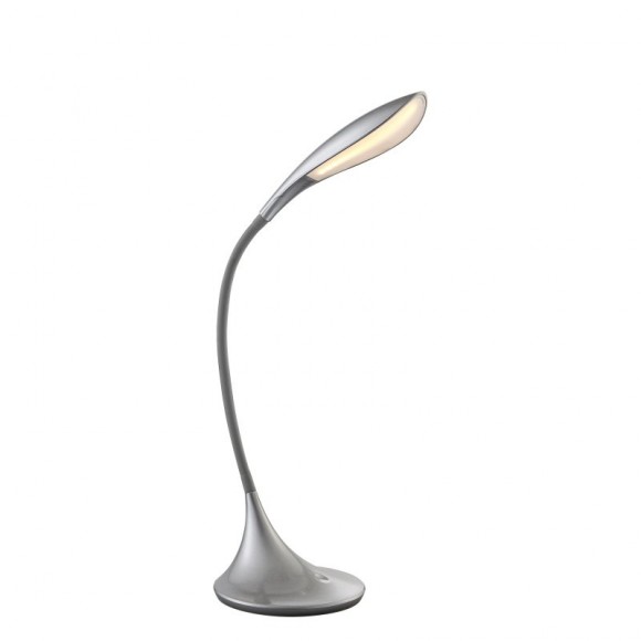 Globo 58244 LED Tischleuchte Shannon 1x5W | 400lm | 3000K - flexibler Arm, Touchdimmer, silber