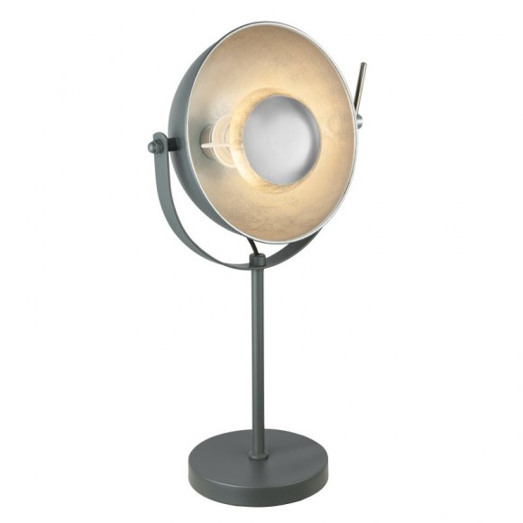 Globo 58287T Tischleuchte Xirena 1x40W | E27 - grau, chrom, Kabelschalter