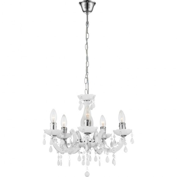 Globo 63113-5 Pendelleuchte Cumbra II 5x40W | E14 - weiß