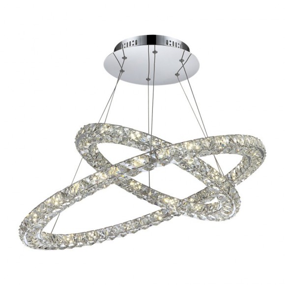 Globo 67038-64 LED Hängeleuchte Marilyn I 1x64W | 3632lm | 4000K - Chrom, Kristall, transparent