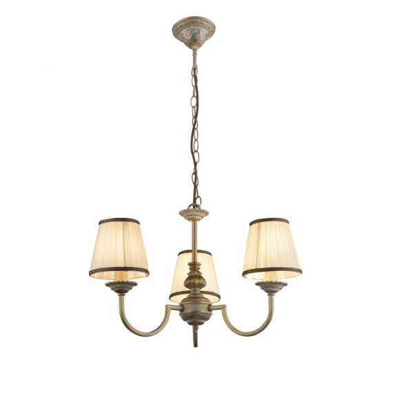 Globo 69031-3 Pendelleuchte Upolu 3x40W | E14 - golden, weiß und braun