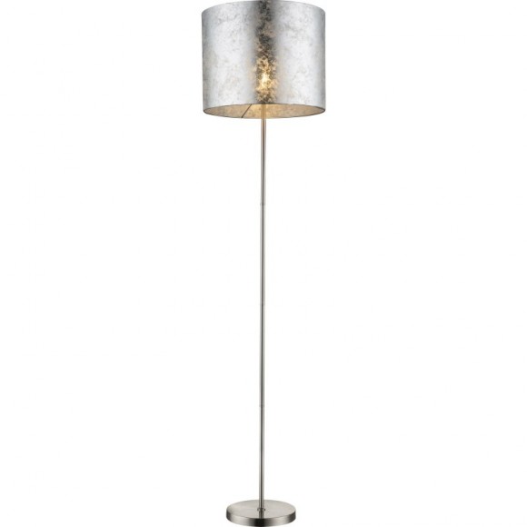 Globo15188S Stehleuchte Amy 1x60W | E27 - Nickel, matt, silber
