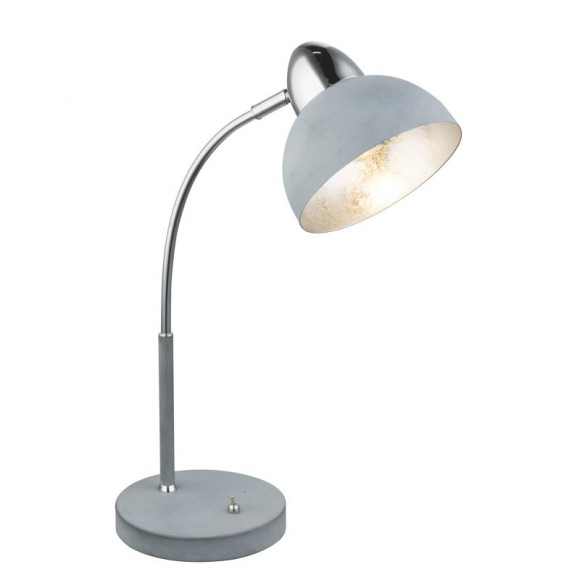 Globo 24703G Tischleuchte Anita 1x25W | E14 - Schalter auf dem Körper, grau