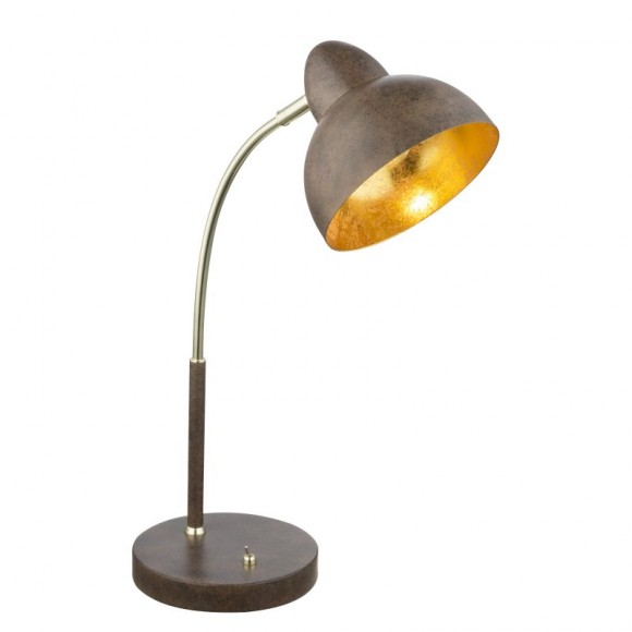 Globo 24703R Tischleuchte Anita 1x25W | E14 - Schalter auf dem Körper, Messing, rost