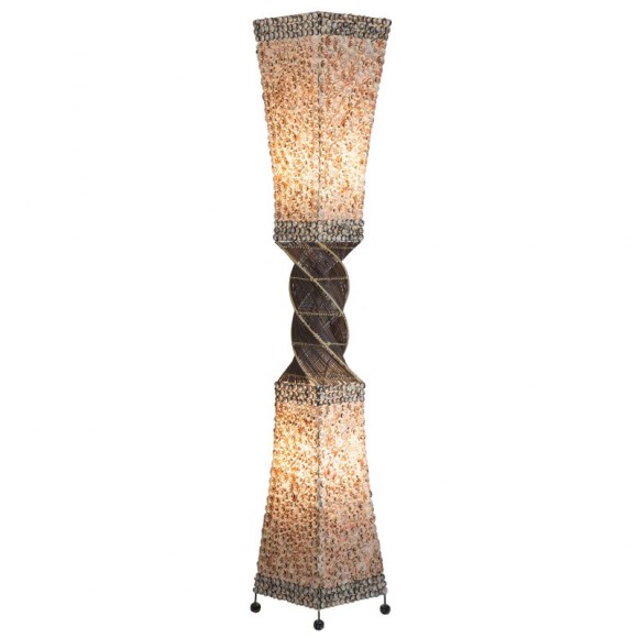 Globo 25847 Stehleuchte Bali 2x40W | E27 - Nachahmung Muscheln, Rattan
