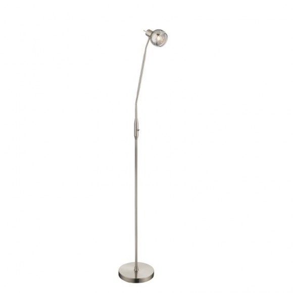 Globo 54348-1S Stehlampe Lara 1x4W| E14 LED | 320 lm | 3000K - flexibler Arm Nickel matt
