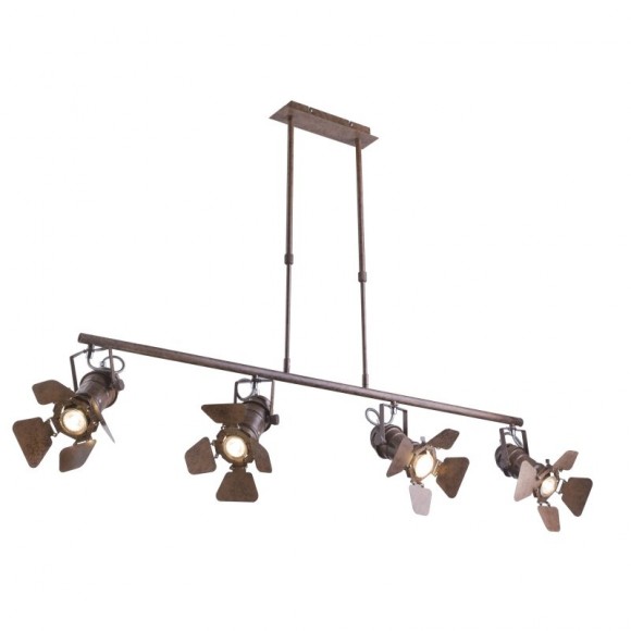 Globo 54650-4H Spotleuchte Egon 4x50W | GU10 - höhenverstellbar, einstellbar, Rost