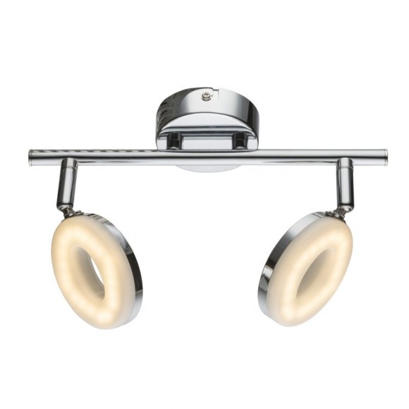 Globo 56121-2 LED Wand- oder Deckenaufbau Spotleuchte Penelope 2x4W | 480L | 3000K - chrom, weiß
